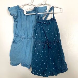 Cat & Jack Toddler rompers set of 2